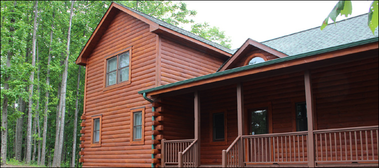 Log Home Staining in Quincy, Ohio